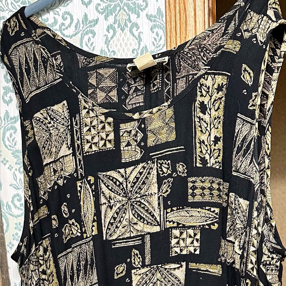 Sheri Martin Elegant Black and Gold Dress